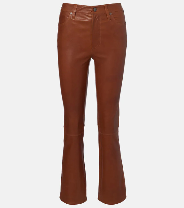  Frame Frame Reboot Crop Leather Bootcut Pants 