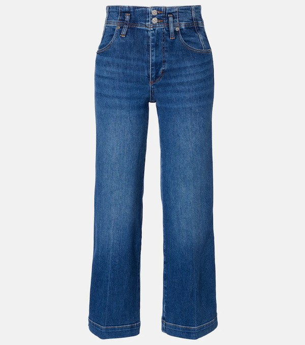  Frame Frame Seamed Cropped Wide-leg Jeans 