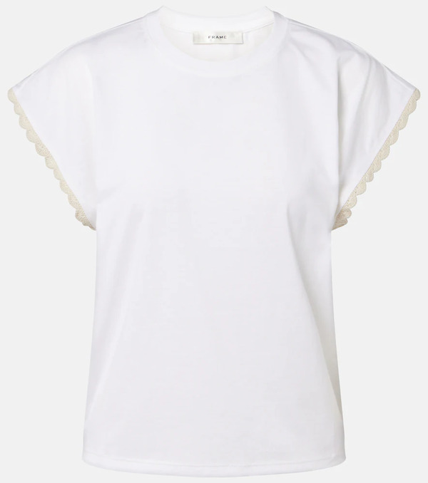  Frame Frame The Crochet Cotton Jersey T-shirt 