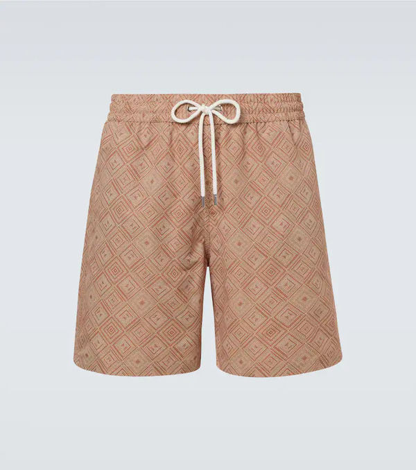 Frescobol Carioca Frescobol Carioca Santos Printed Swim Trunks 