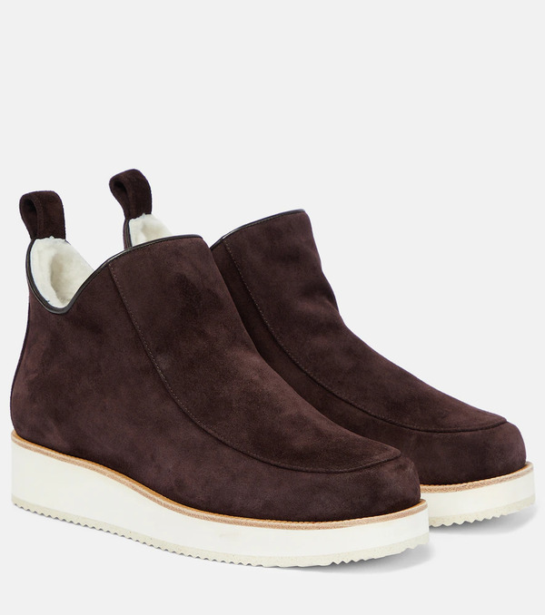  Gabriela Hearst Gabriela Hearst Harry Shearling-lined Suede Ankle Boots 