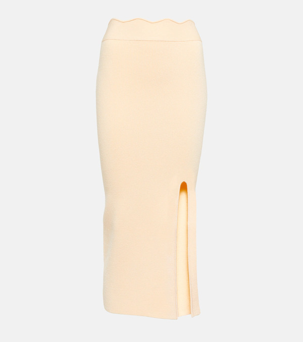  Galvan Galvan Delia Scalloped Midi Skirt 