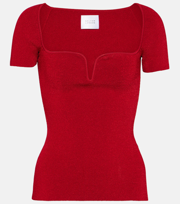  Galvan Galvan Gaia Ribbed Knit Top 
