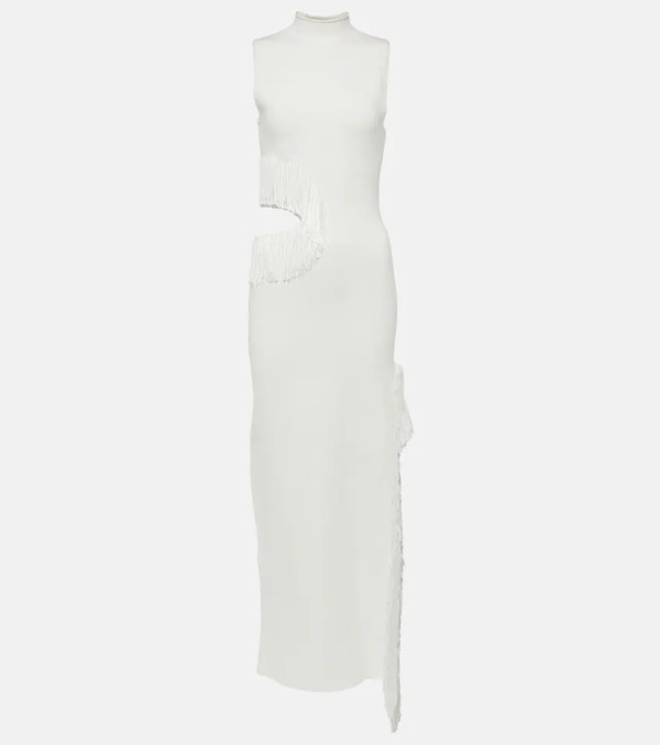  Galvan Galvan Nova Beaded Compact Knit Gown 