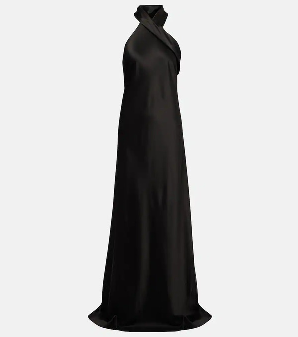  Galvan Galvan Satin Halter Neck Gown 