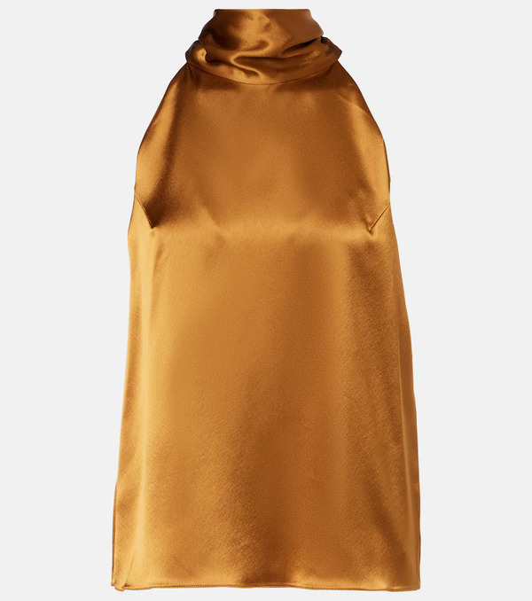  Galvan Galvan Sienna Halterneck Satin Top 