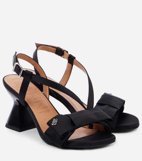  Ganni Ganni Bow-detail Slingback Pumps 
