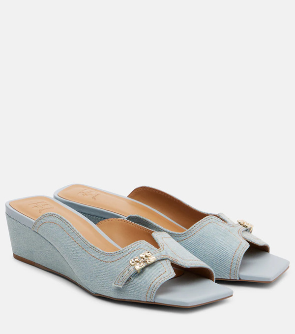  Ganni Ganni Butterfly Wedge Mules 