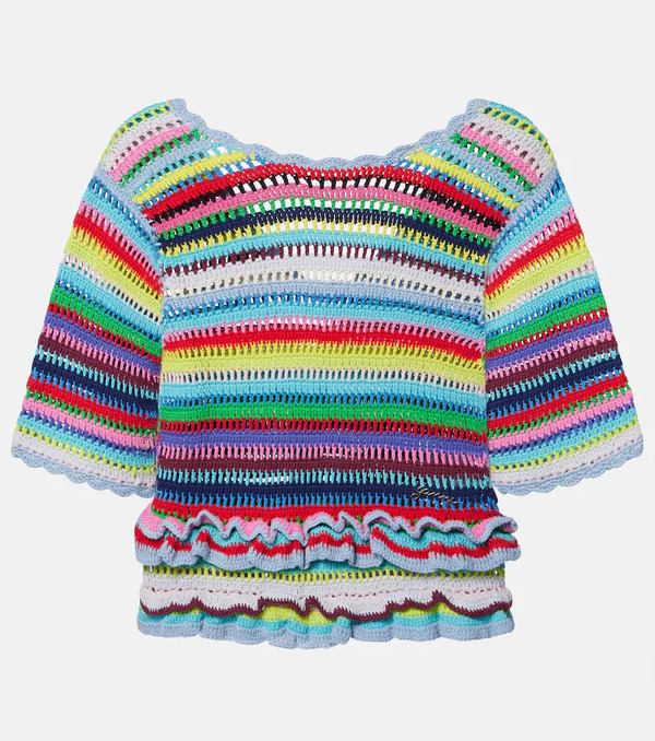  Ganni Ganni Crocheted Cotton Top 