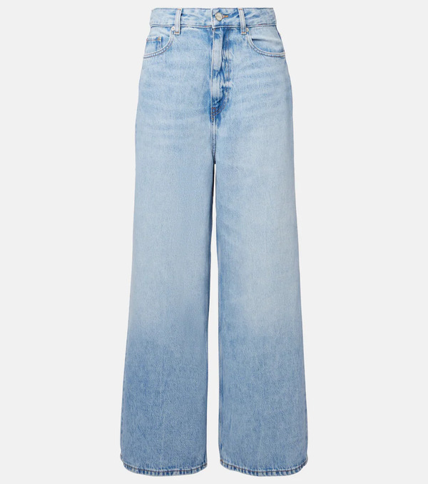  Ganni Ganni Mid-rise Wide-leg Jeans 