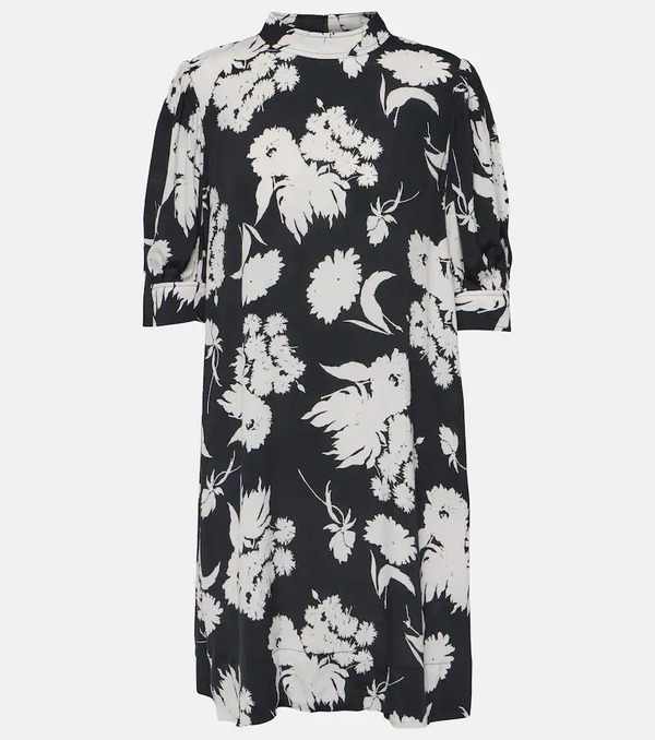  Ganni Ganni Printed Crepe Minidress 