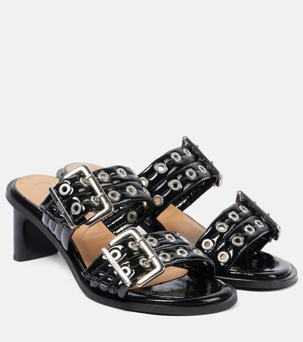  Ganni Ganni Quilted Mules 