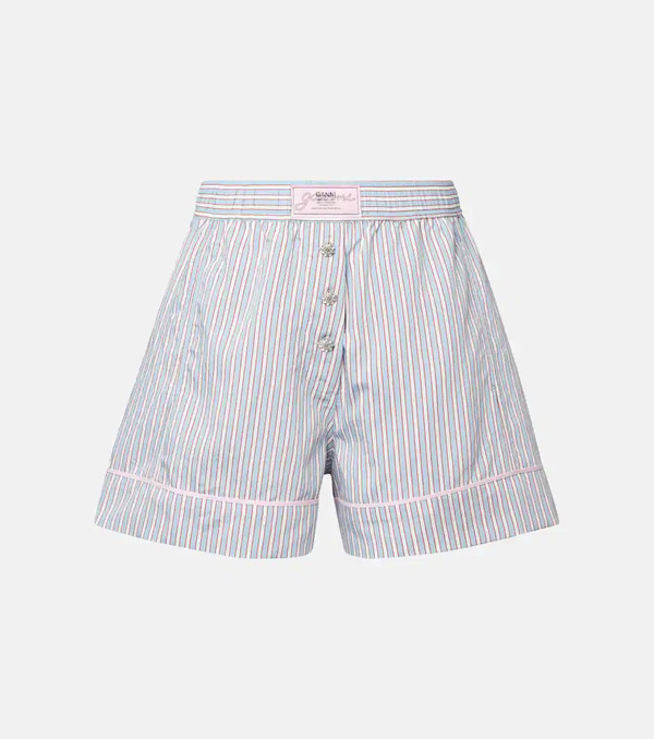  Ganni Ganni Striped Bermuda Shorts 