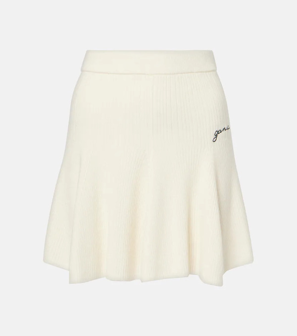 Ganni Ganni Wool And Cashmere Miniskirt 