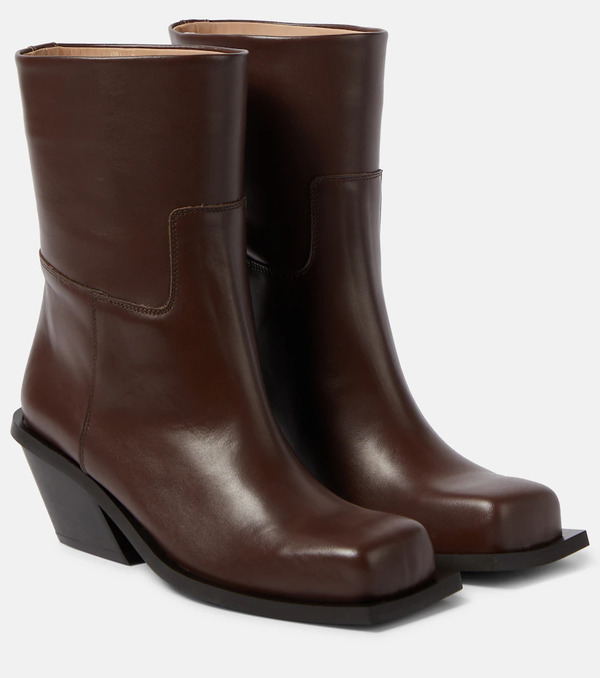  Gia Borghini Gia Borghini Blondine Leather Ankle Boots 