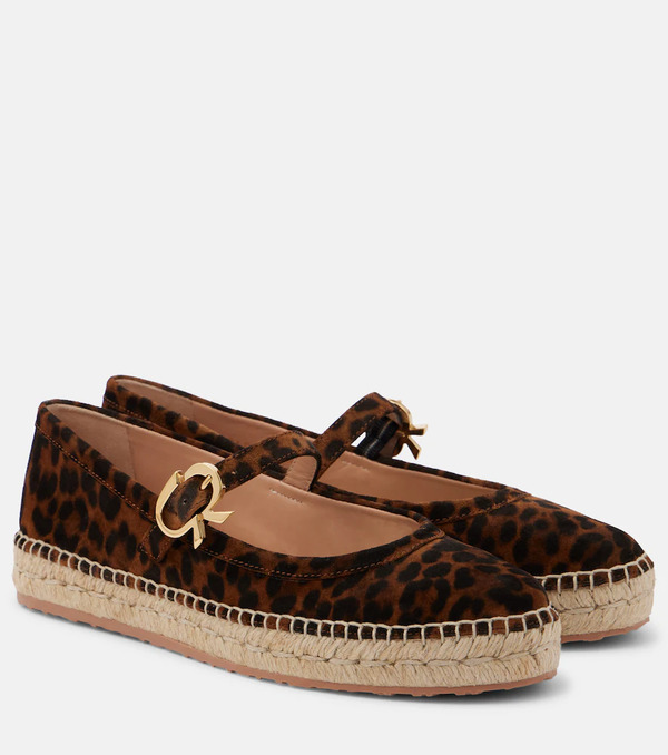  Gianvito Rossi Gianvito Rossi Elda Leopard-print Suede Espadrilles 