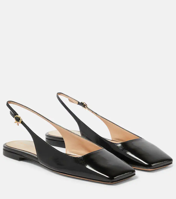  Gianvito Rossi Gianvito Rossi Freeda Leather Slingback Flats 