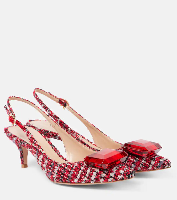  Gianvito Rossi Gianvito Rossi Jaipur Boucle Slingback Pumps 