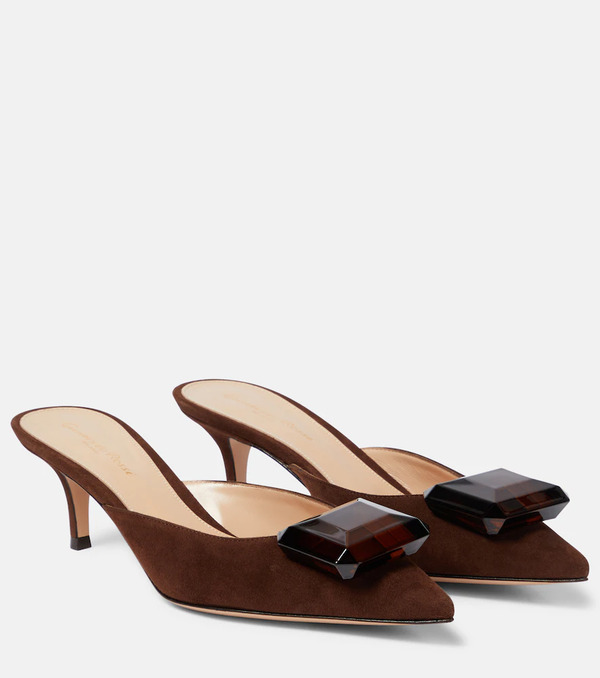  Gianvito Rossi Gianvito Rossi Jaipur Suede Mules 
