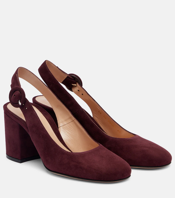  Gianvito Rossi Gianvito Rossi Joelle Suede Slingback Pumps 