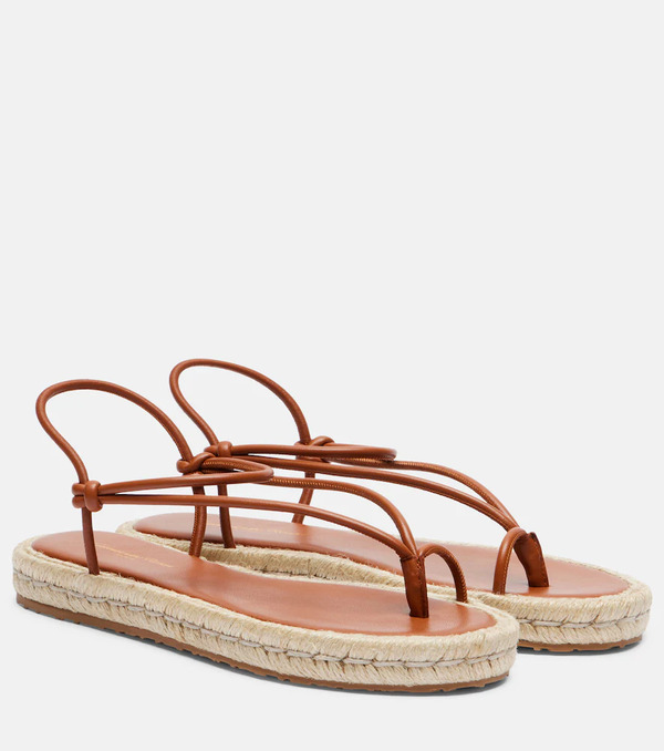  Gianvito Rossi Gianvito Rossi Leather Espadrille Sandals 