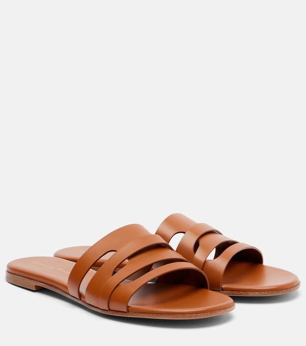  Gianvito Rossi Gianvito Rossi Nora Leather Slides 