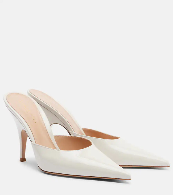  Gianvito Rossi Gianvito Rossi Patent Leather Mules 