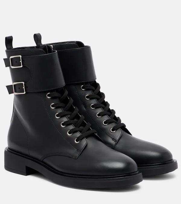  Gianvito Rossi Gianvito Rossi Ripley Leather Combat Boots 