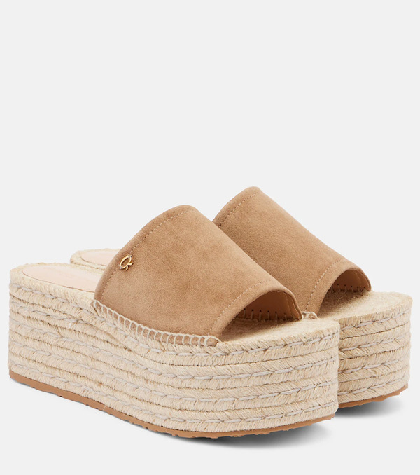  Gianvito Rossi Gianvito Rossi Suede Espadrille Sandals 