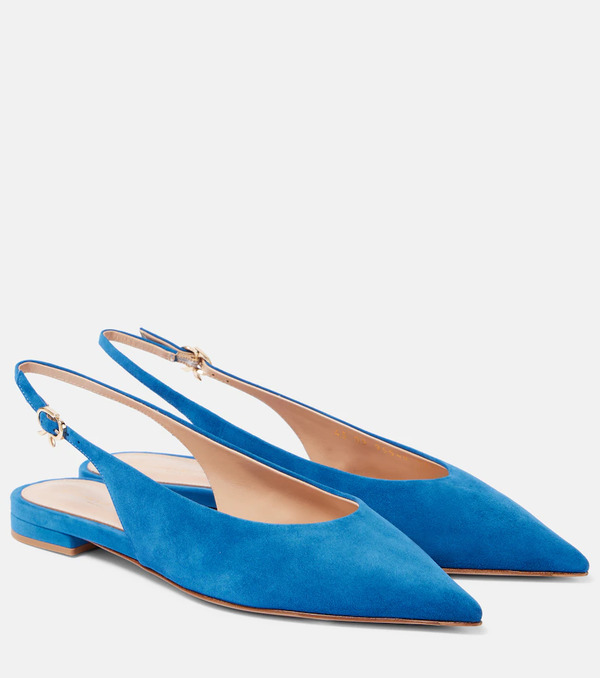  Gianvito Rossi Gianvito Rossi Suede Slingback Flats 
