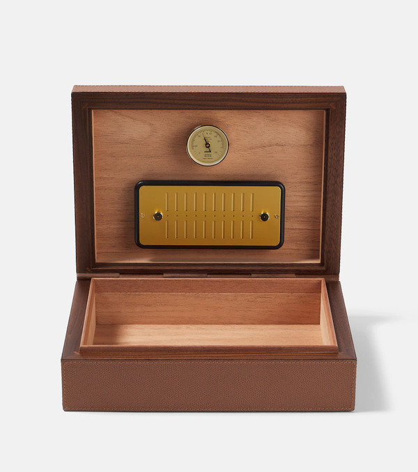  Giobagnara Giobagnara Santiago Leather And Wooden Cigar Box 