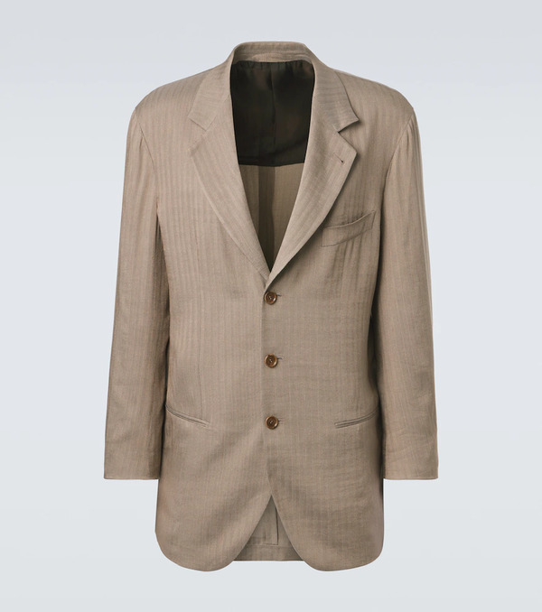  Giorgio Armani Giorgio Armani Archivio Herringbone Blazer 