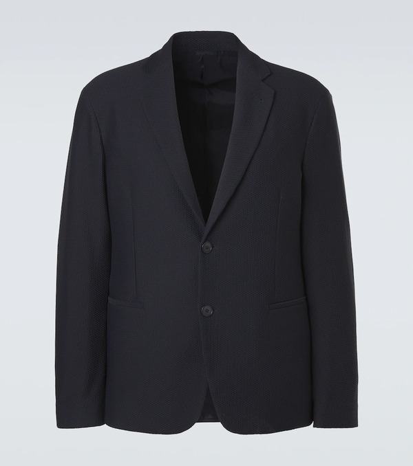  Giorgio Armani Giorgio Armani Waffle-knit Blazer 