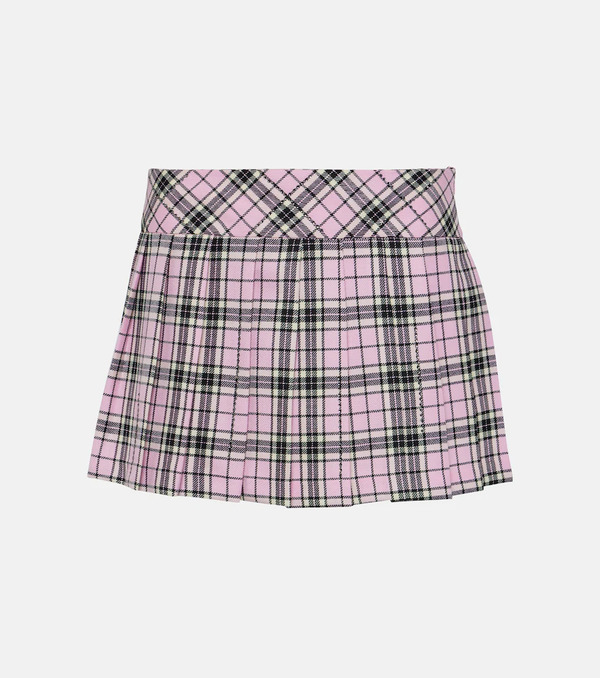  Giuseppe Di Morabito Giuseppe Di Morabito Checked Wool Miniskirt 