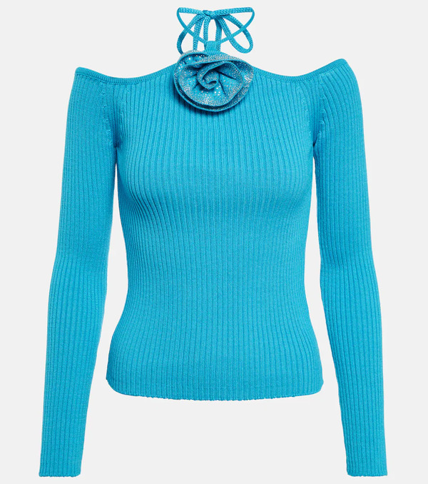  Giuseppe Di Morabito Giuseppe Di Morabito Embellished Ribbed-knit Top 