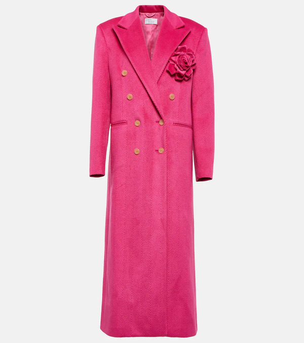  Giuseppe Di Morabito Giuseppe Di Morabito Floral-applique Double-breasted Coat 