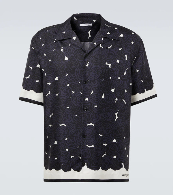  Givenchy Givenchy Floral Silk Bowling Shirt 