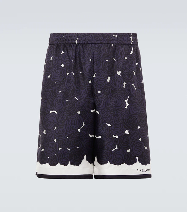  Givenchy Givenchy Floral Silk Twill Shorts 