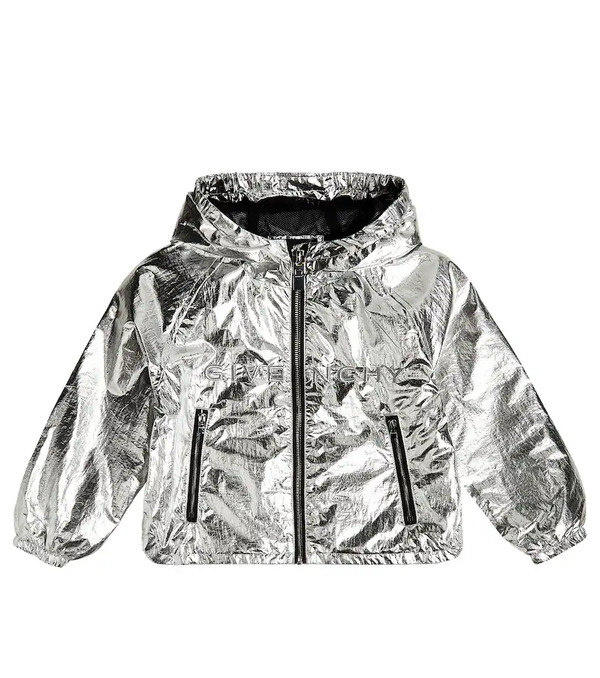  Givenchy Kids Givenchy Kids Logo Metallic Jacket 