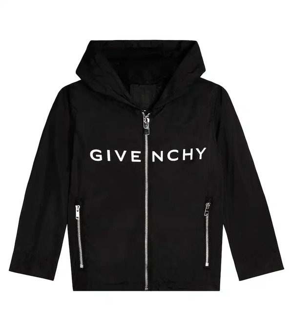  Givenchy Kids Givenchy Kids Logo Technical Hooded Jacket 