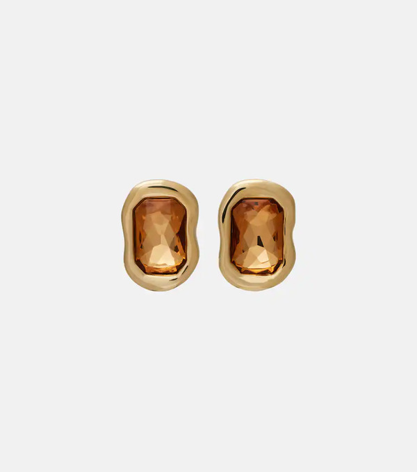  Givenchy Givenchy Sculptural Crystal Embellished Earrings 