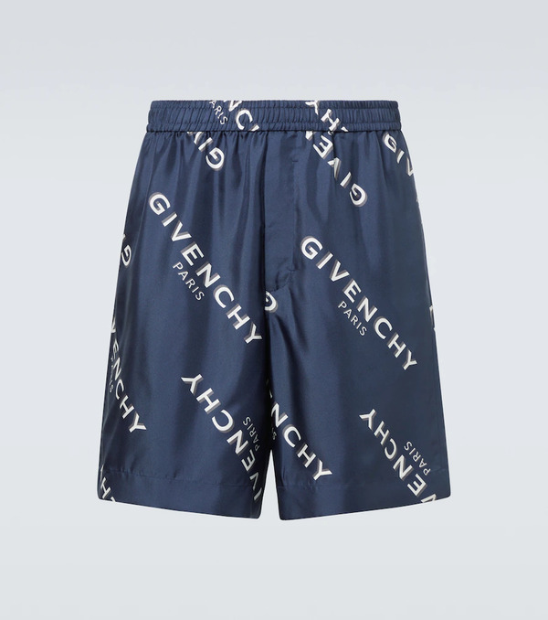  Givenchy Givenchy Givenchy Shadow Silk Bermuda Shorts 