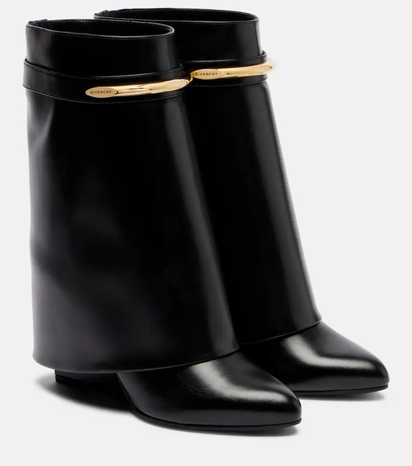  Givenchy Givenchy Shark 95 Leather Mid-calf Boots 