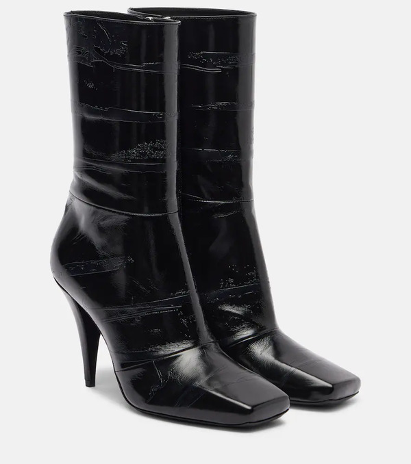  Givenchy Givenchy Sliced Square 95 Leather Ankle Boots 