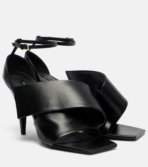  Givenchy Givenchy Sliced Square 95 Leather Sandals 