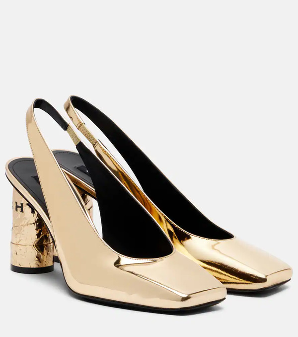  Givenchy Givenchy Tape Mirrored Leather Slingback Pumps 