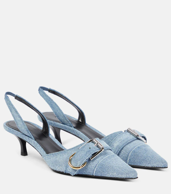  Givenchy Givenchy Voyou Denim Slingback Pumps 