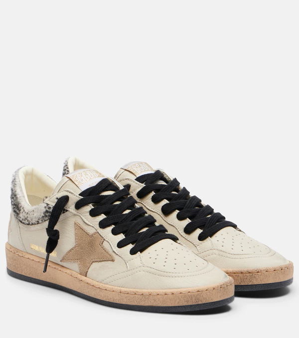  Golden Goose Golden Goose Ball Star Leopard-print Leather Sneakers 