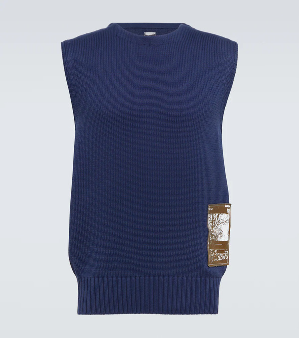  Gr10k Gr10k Embroidered Cotton Sweater Vest 