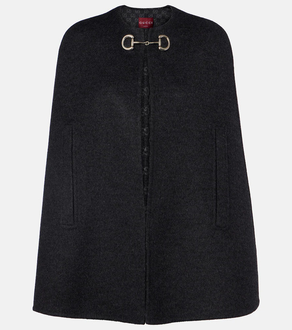  Gucci Gucci Caban Horsebit Wool Cape 